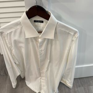 Saks fifth avenue customer French cuff white dress shirt